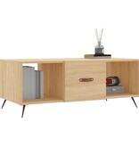 VidaXL Salontafel 102x50x40 cm bewerkt hout sonoma eikenkleurig