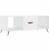 VidaXL Salontafel 102x50x40 cm bewerkt hout hoogglans wit