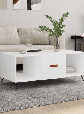 VidaXL Salontafel 102x50x40 cm bewerkt hout wit