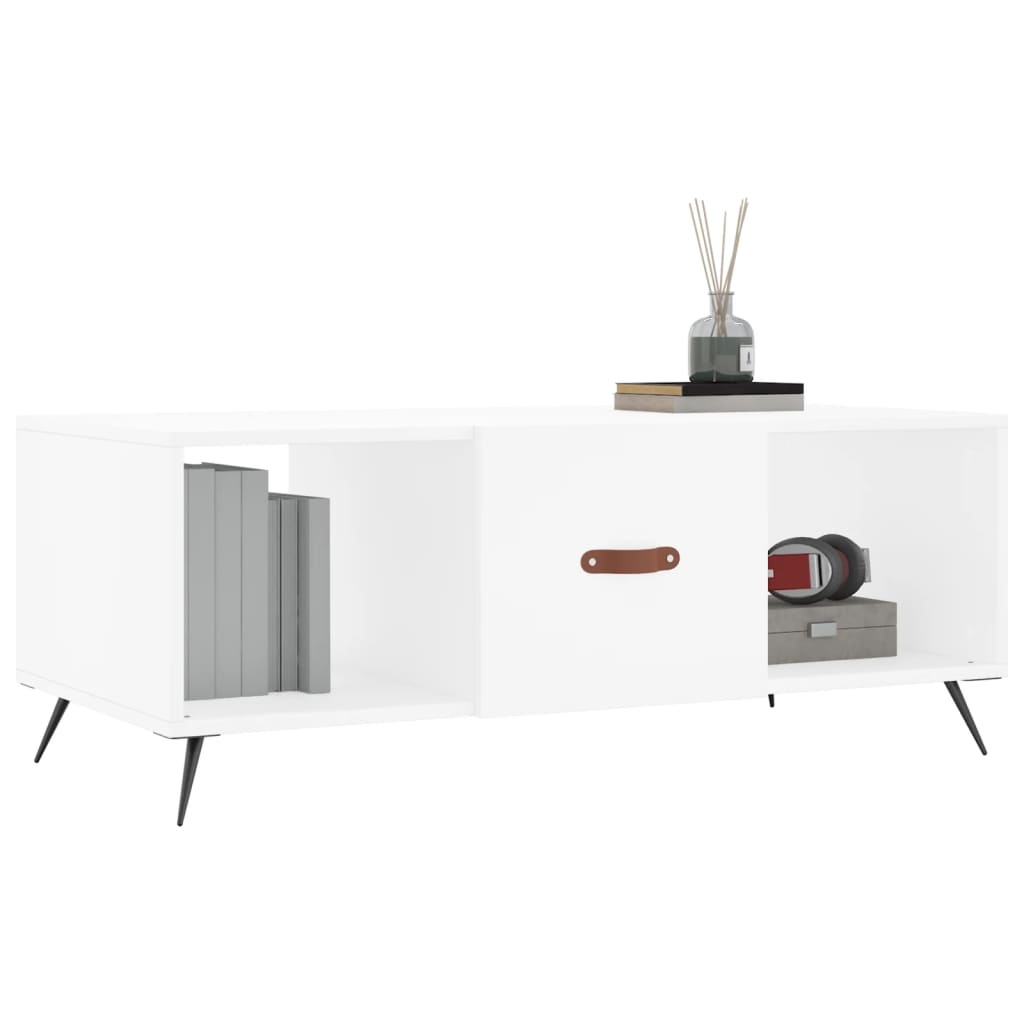 VidaXL Salontafel 102x50x40 cm bewerkt hout wit