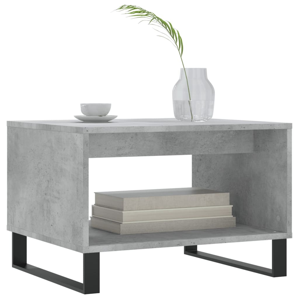 VidaXL Salontafel 60x50x40 cm bewerkt hout betongrijs