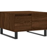VidaXL Salontafel 55x55x36,5 cm bewerkt hout bruineikenkleurig