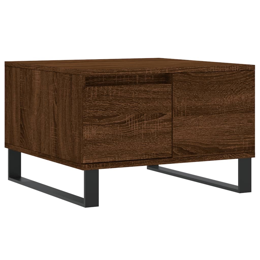 VidaXL Salontafel 55x55x36,5 cm bewerkt hout bruineikenkleurig