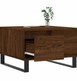 VidaXL Salontafel 55x55x36,5 cm bewerkt hout bruineikenkleurig