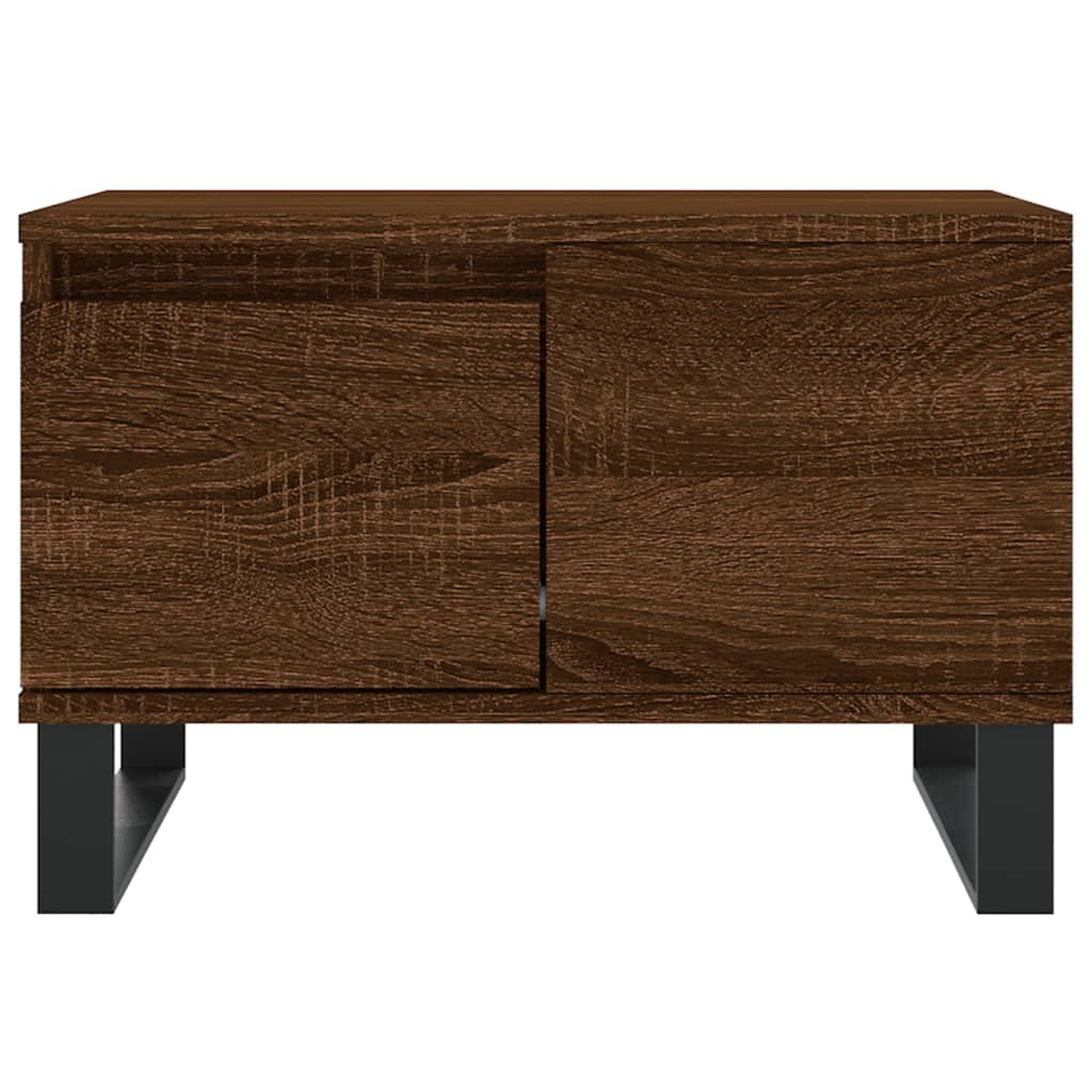 VidaXL Salontafel 55x55x36,5 cm bewerkt hout bruineikenkleurig