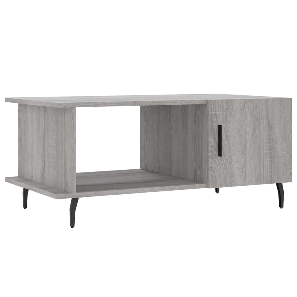 VidaXL Salontafel 90x50x40 cm bewerkt hout grijs sonoma eikenkleurig
