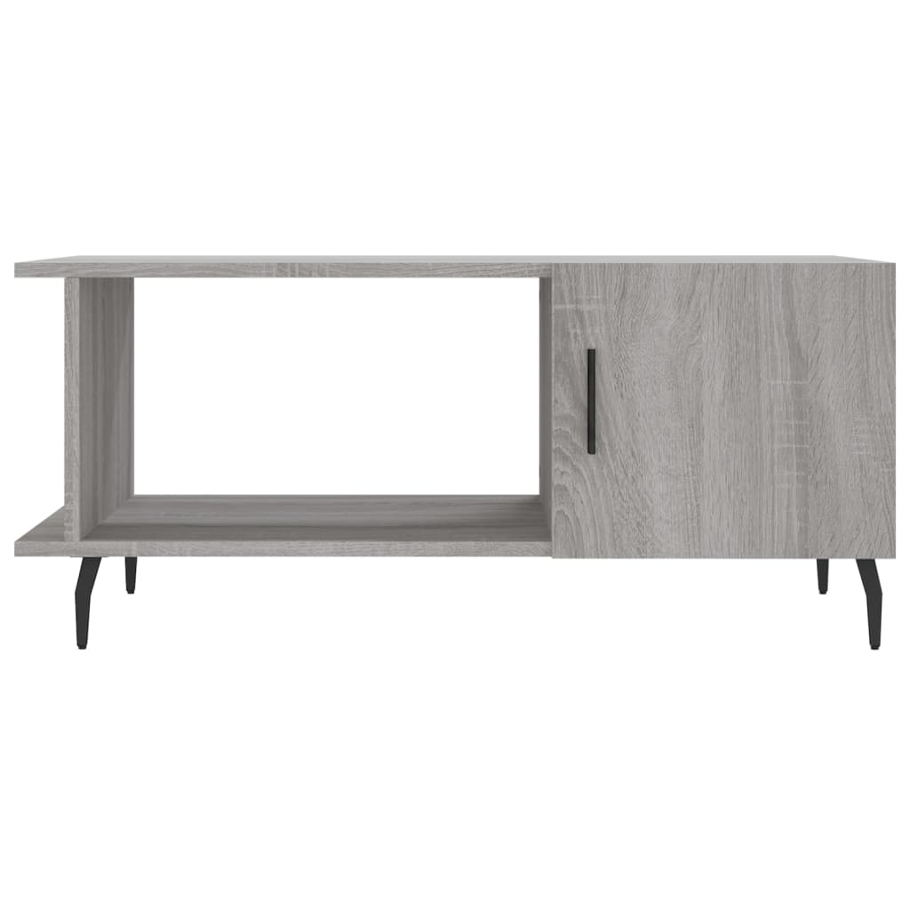 VidaXL Salontafel 90x50x40 cm bewerkt hout grijs sonoma eikenkleurig