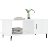 VidaXL Salontafel 90x50x40 cm bewerkt hout hoogglans wit