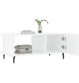 VidaXL Salontafel 90x50x40 cm bewerkt hout hoogglans wit