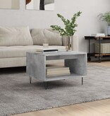 VidaXL Salontafel 60x50x40 cm bewerkt hout betongrijs