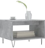 VidaXL Salontafel 60x50x40 cm bewerkt hout betongrijs