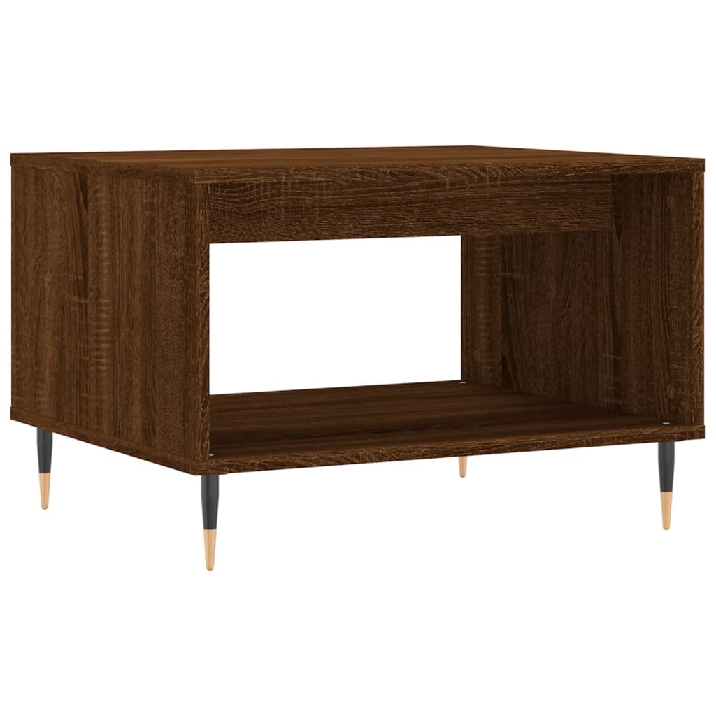 VidaXL Salontafel 60x50x40 cm bewerkt hout bruineikenkleurig