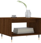 VidaXL Salontafel 60x50x40 cm bewerkt hout bruineikenkleurig