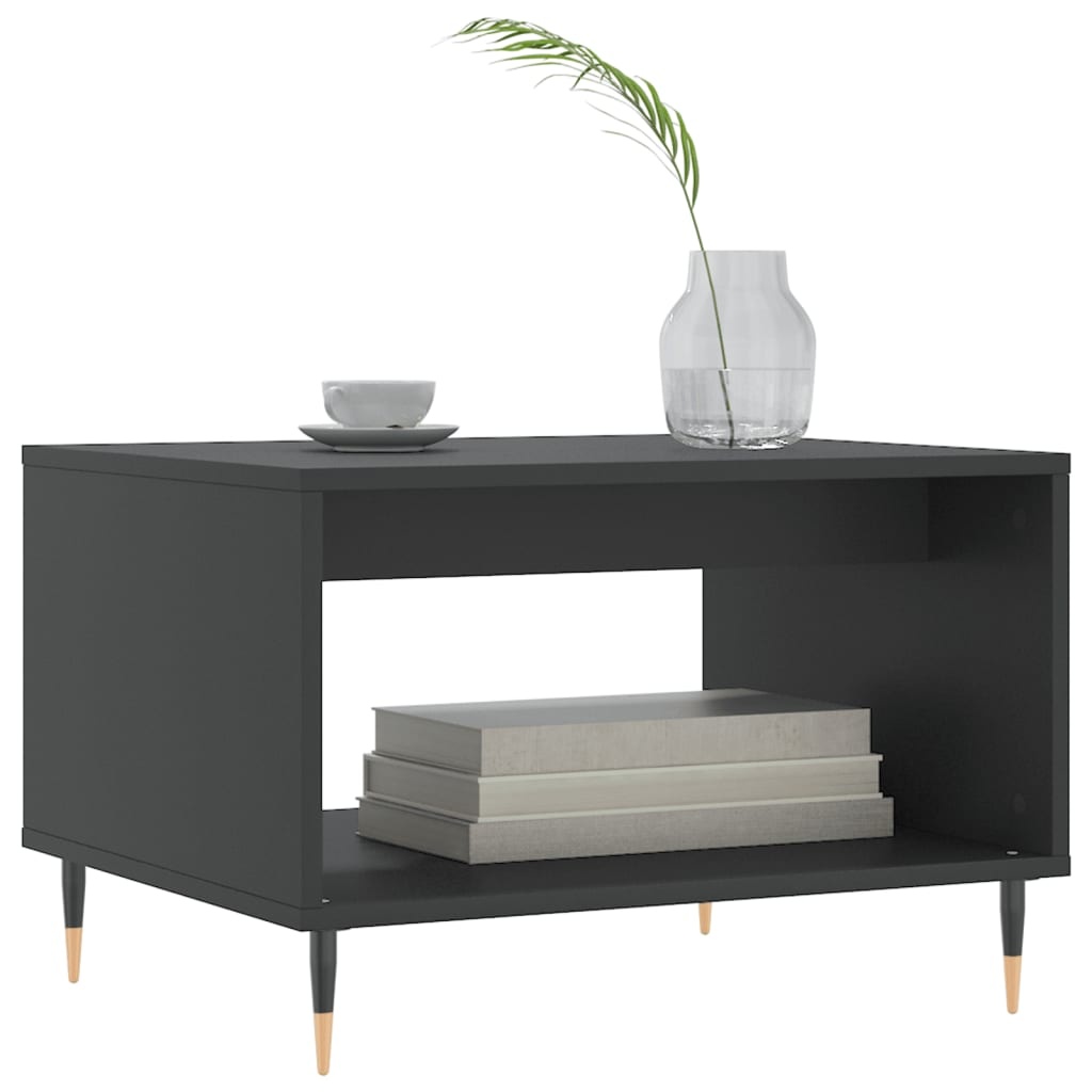 VidaXL Salontafel 60x50x40 cm bewerkt hout zwart