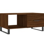 VidaXL Salontafel 90x50x40 cm bewerkt hout bruineikenkleurig