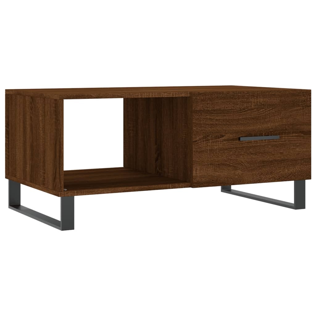 VidaXL Salontafel 90x50x40 cm bewerkt hout bruineikenkleurig