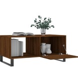 VidaXL Salontafel 90x50x40 cm bewerkt hout bruineikenkleurig