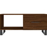VidaXL Salontafel 90x50x40 cm bewerkt hout bruineikenkleurig