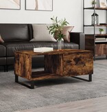 VidaXL Salontafel 90x50x40 cm bewerkt hout gerookt eikenkleurig