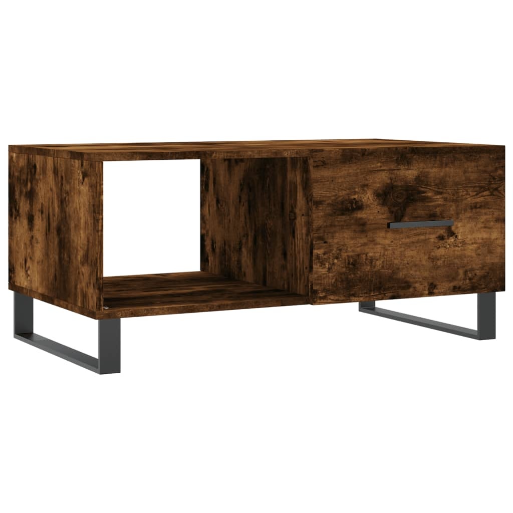 VidaXL Salontafel 90x50x40 cm bewerkt hout gerookt eikenkleurig
