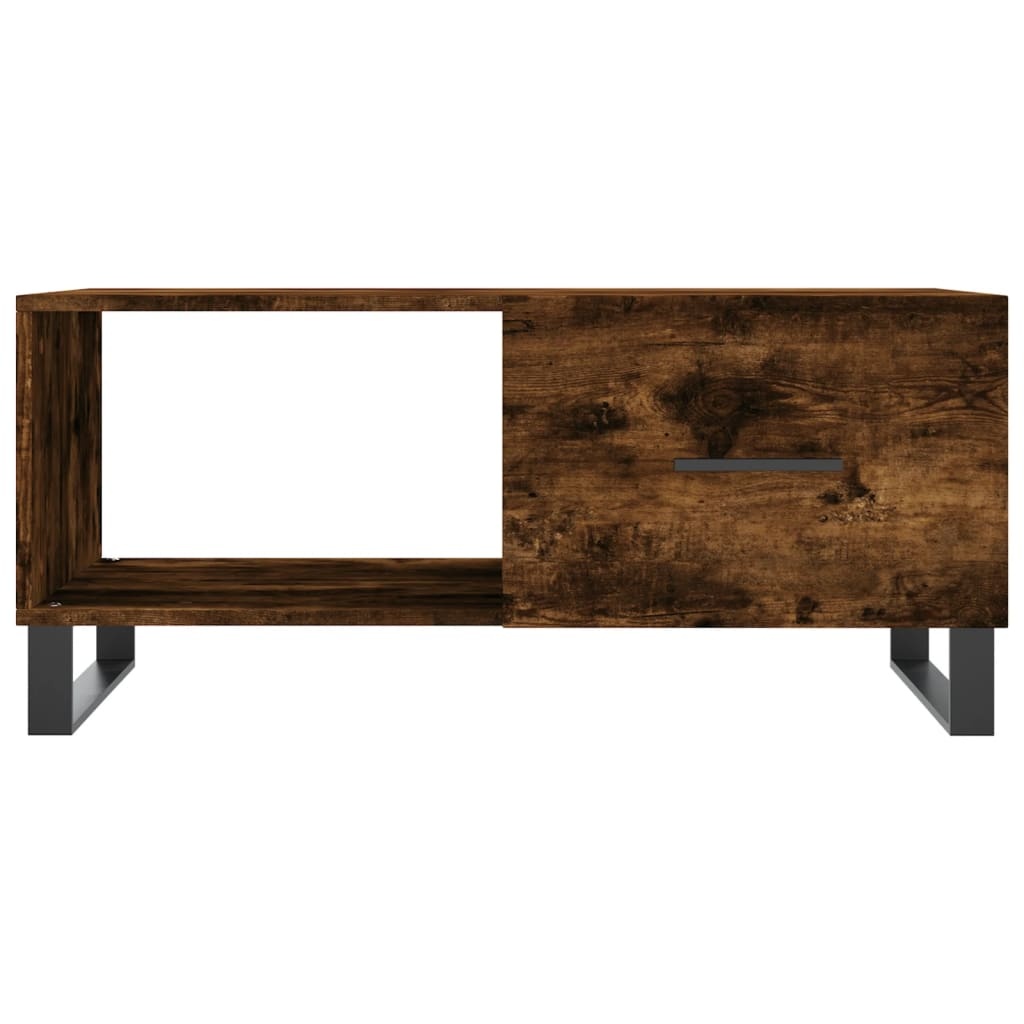 VidaXL Salontafel 90x50x40 cm bewerkt hout gerookt eikenkleurig