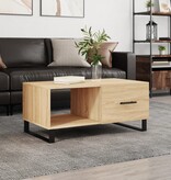 VidaXL Salontafel 90x50x40 cm bewerkt hout sonoma eikenkleurig