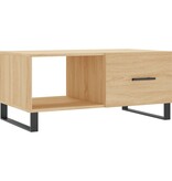 VidaXL Salontafel 90x50x40 cm bewerkt hout sonoma eikenkleurig
