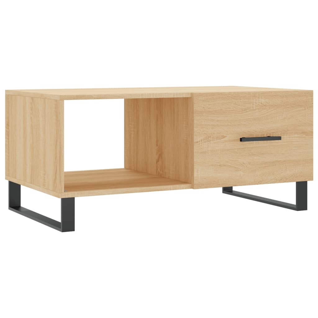 VidaXL Salontafel 90x50x40 cm bewerkt hout sonoma eikenkleurig
