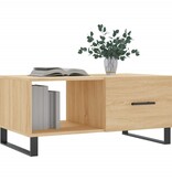 VidaXL Salontafel 90x50x40 cm bewerkt hout sonoma eikenkleurig