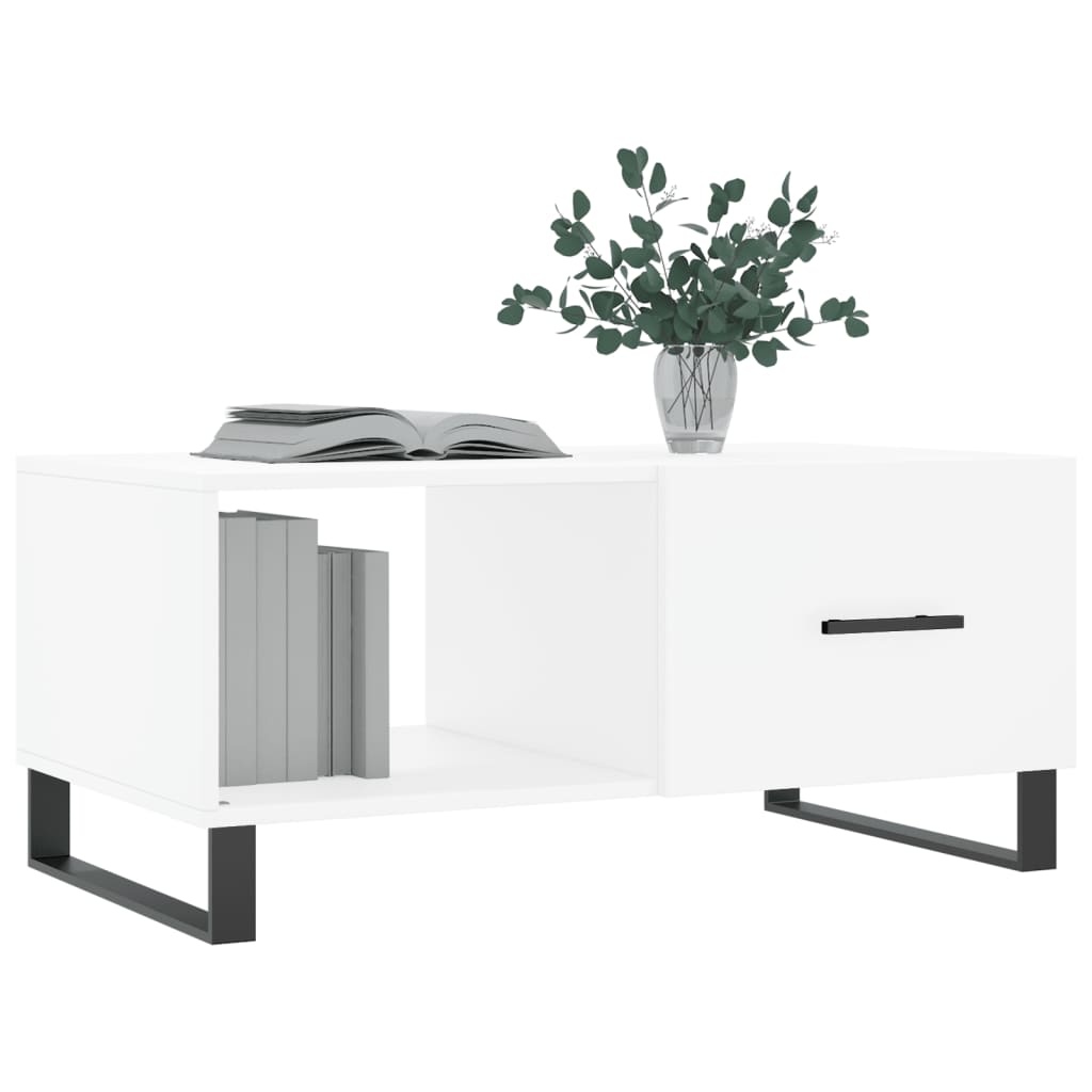 VidaXL Salontafel 90x50x40 cm bewerkt hout wit