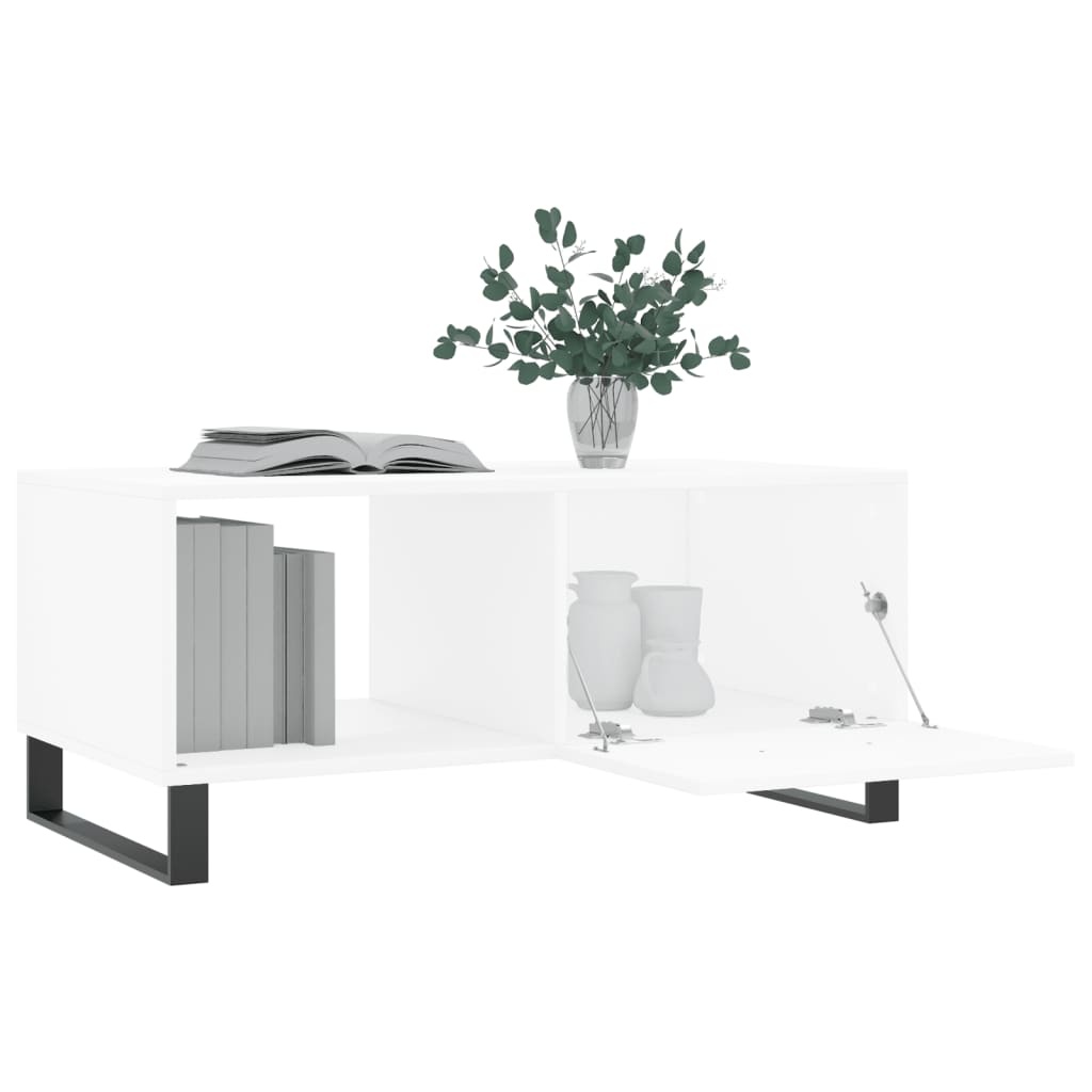 VidaXL Salontafel 90x50x40 cm bewerkt hout wit