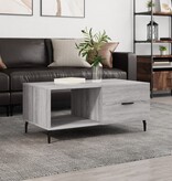 VidaXL Salontafel 90x50x40 cm bewerkt hout grijs sonoma eikenkleurig