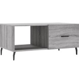 VidaXL Salontafel 90x50x40 cm bewerkt hout grijs sonoma eikenkleurig