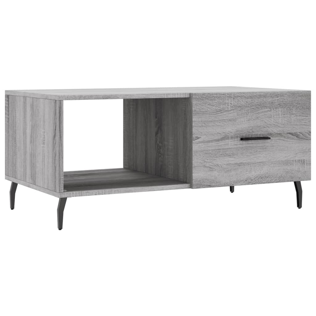 VidaXL Salontafel 90x50x40 cm bewerkt hout grijs sonoma eikenkleurig