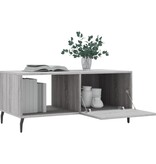VidaXL Salontafel 90x50x40 cm bewerkt hout grijs sonoma eikenkleurig