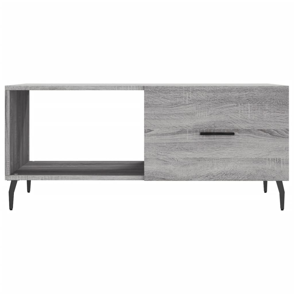VidaXL Salontafel 90x50x40 cm bewerkt hout grijs sonoma eikenkleurig