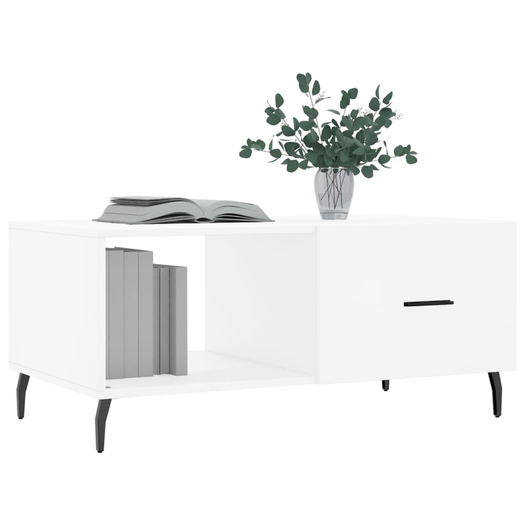 VidaXL Salontafel 90x50x40 cm bewerkt hout wit