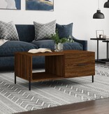 VidaXL Salontafel 90x50x40 cm bewerkt hout bruineikenkleurig