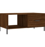 VidaXL Salontafel 90x50x40 cm bewerkt hout bruineikenkleurig