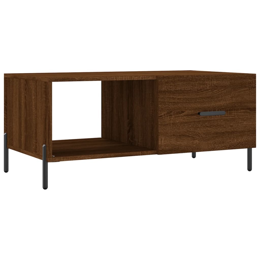 VidaXL Salontafel 90x50x40 cm bewerkt hout bruineikenkleurig