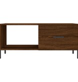 VidaXL Salontafel 90x50x40 cm bewerkt hout bruineikenkleurig