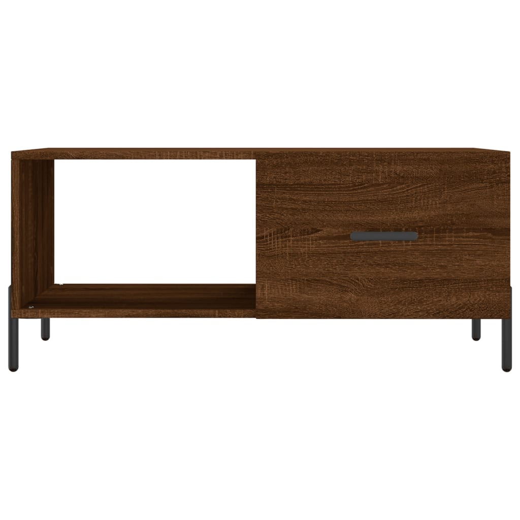 VidaXL Salontafel 90x50x40 cm bewerkt hout bruineikenkleurig