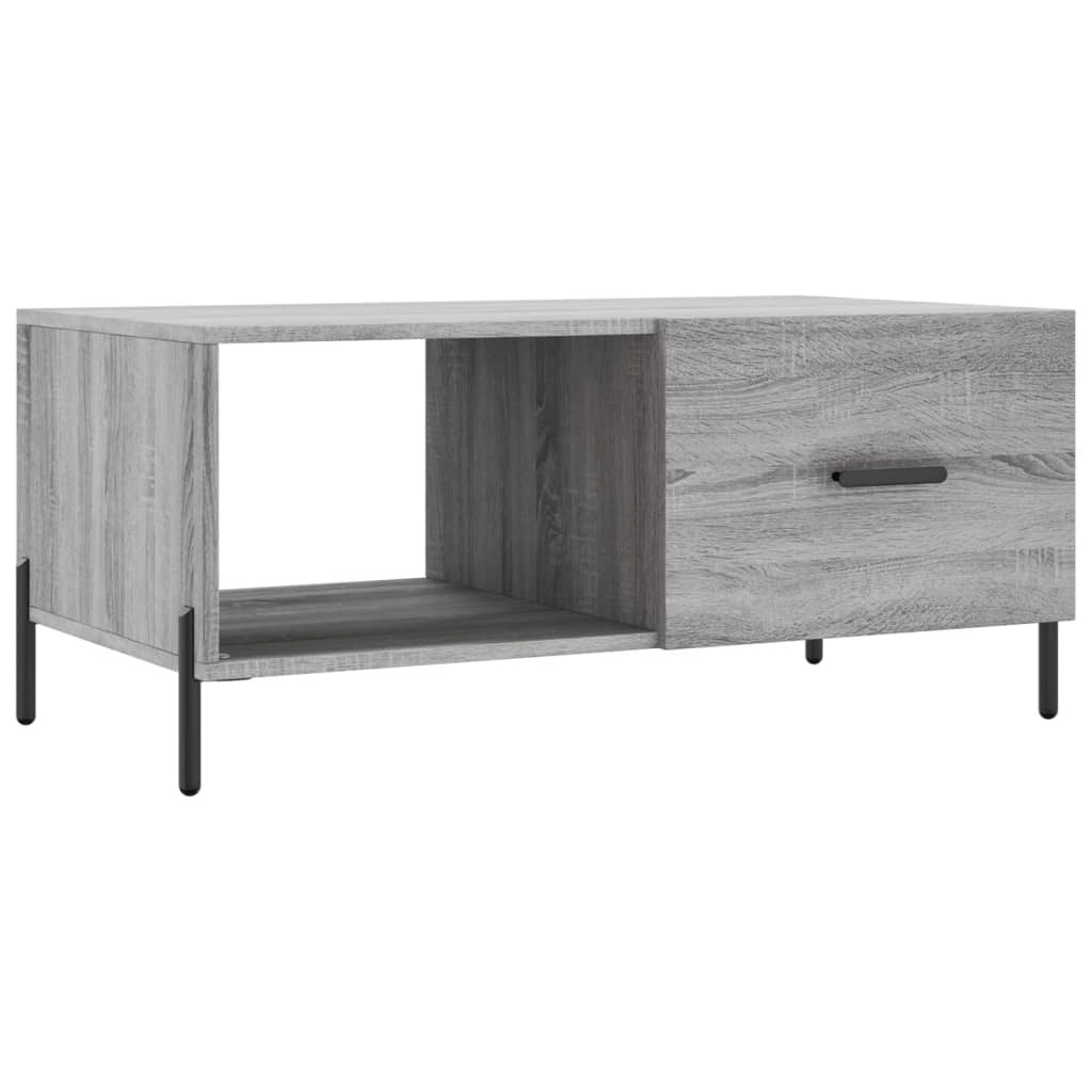 VidaXL Salontafel 90x50x40 cm bewerkt hout grijs sonoma eikenkleurig