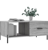VidaXL Salontafel 90x50x40 cm bewerkt hout grijs sonoma eikenkleurig