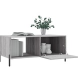 VidaXL Salontafel 90x50x40 cm bewerkt hout grijs sonoma eikenkleurig
