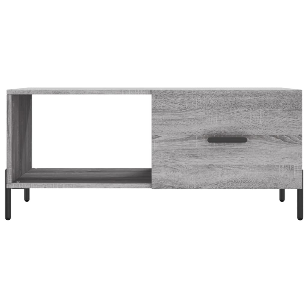 VidaXL Salontafel 90x50x40 cm bewerkt hout grijs sonoma eikenkleurig