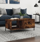 VidaXL Salontafel 90x50x40 cm bewerkt hout gerookt eikenkleurig