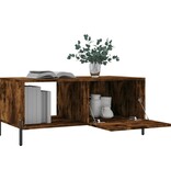 VidaXL Salontafel 90x50x40 cm bewerkt hout gerookt eikenkleurig