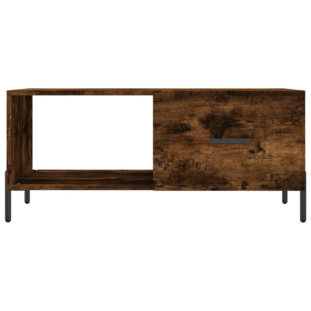 VidaXL Salontafel 90x50x40 cm bewerkt hout gerookt eikenkleurig