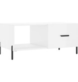 VidaXL Salontafel 90x50x40 cm bewerkt hout hoogglans wit